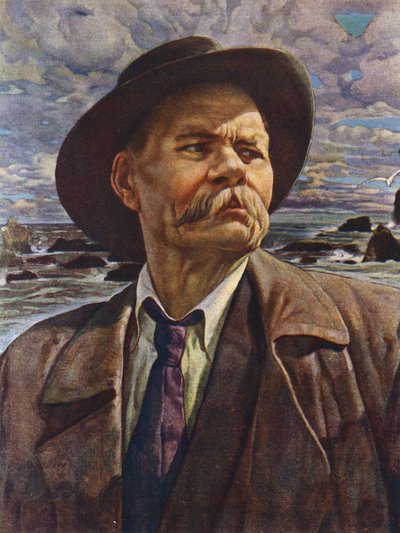 Porträt des russischen Autors Maxim Gorki von Isaak Israilevich (after) Brodsky