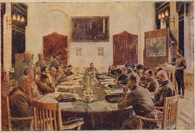 Treffen des Revolutionären Militärrats, Sowjetrussland, ca. 1925-1934 von Isaak Israilevich Brodsky