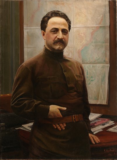 Porträt von Grigory Sergo Ordzhonikidze 1886-1937, 1929 von Isaak Israilevich Brodsky