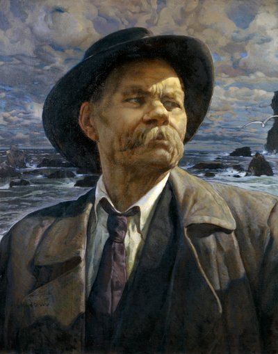 Porträt des Autors Maxim Gorki, 1936 von Isaak Israilevich Brodsky