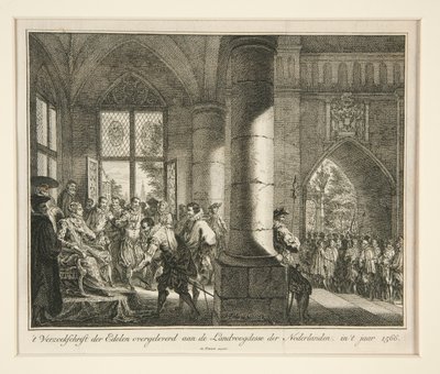 Verzoekschrift der Edelen übergeben an die Statthalterin der Niederlande von Isaak Tirion