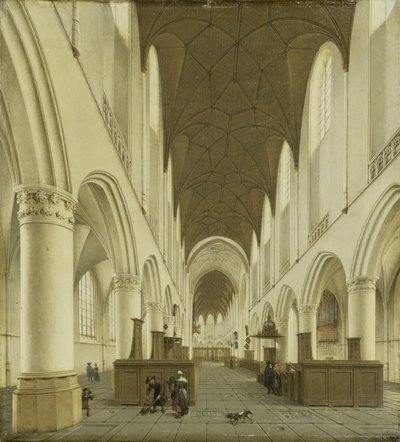 Das Innere der St.-Bavo-Kirche in Haarlem von Isaak van Nickelen
