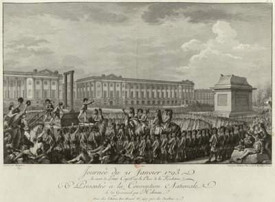 Die Hinrichtung von Ludwig XVI. auf dem Place de la Révolution am 21. Januar 1793 von Isidore Stanislas Helman