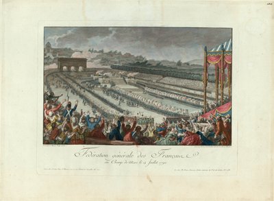Das Fest der Föderation auf dem Marsfeld am 14. Juli 1790 von Isidore Stanislas Helman