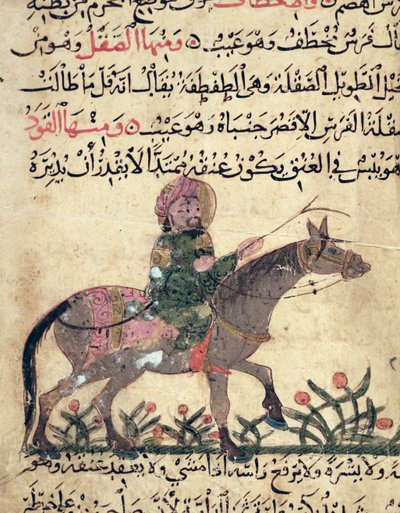 Pferd und Reiter, Illustration aus dem 