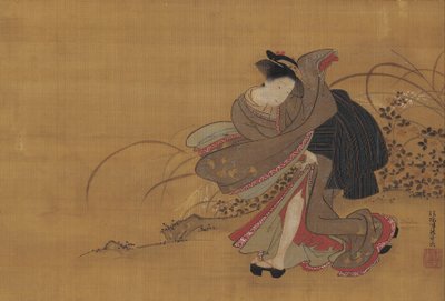Schönheit in einem Herbstfeld von Isoda Koryusai