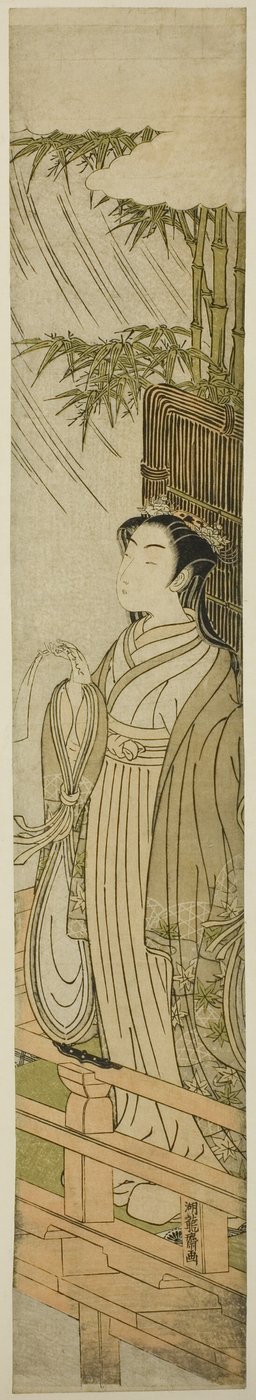 Ono no Komachi betet um Regen von Isoda Koryusai
