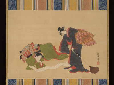 Parodie auf Hanshan und Shide von Isoda Koryusai