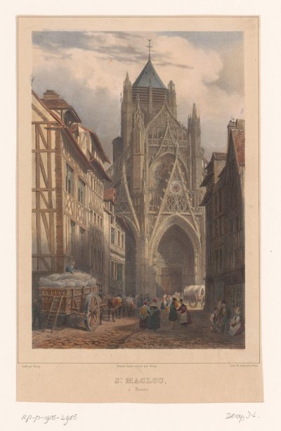 Blick auf die Kirche Saint-Maclou in Rouen von Isodore Laurent Deroy