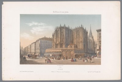 Blick auf die Kirche Saint-Nizier und die Rue de l