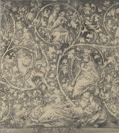 Ornamentale Gravur mit dem Baum Jesse von Israhel van Meckenem