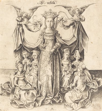 Heilige Ursula und ihre Jungfrauen, ca. 1475-1480 von Israhel van Meckenem