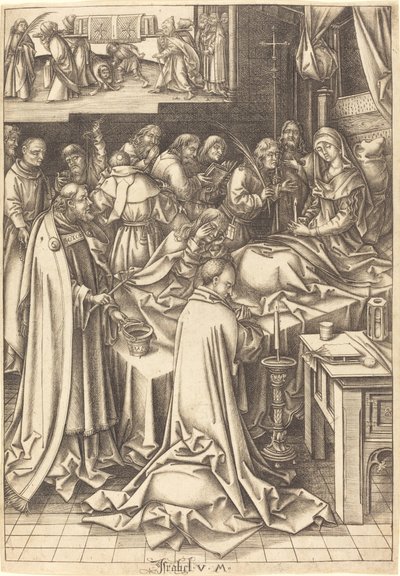 Der Tod der Jungfrau, ca. 1490-1500 von Israhel van Meckenem