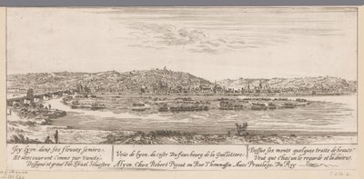 Ansicht von Lyon mit dem Vorort Guillotière von Israël Silvestre