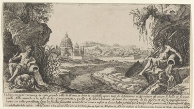 Ansicht von Rom mit zwei Flussgöttern von Israël Silvestre