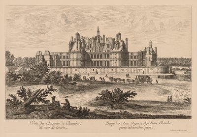Ansicht des Schlosses Chambord von der Eingangsseite, 1678 von Israël Silvestre