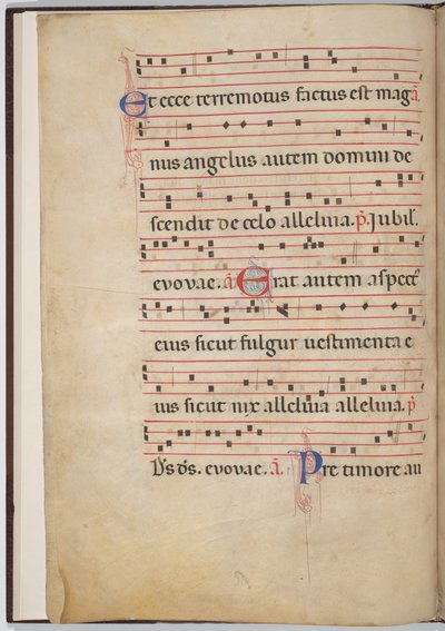 Blatt 3 aus einem Antiphonar-Fragment von Italian 13th Century