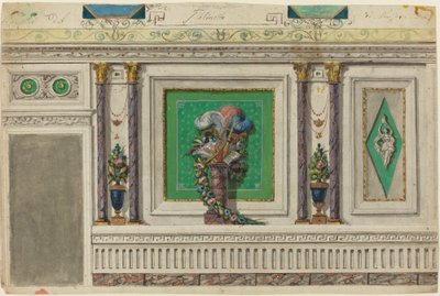 Entwurf für eine Wand eines Musikzimmers (recto) von Italian 18th Century