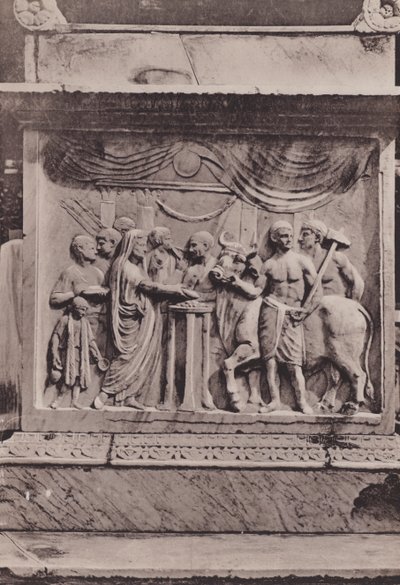 Ara Del Tempio Di Mercurio Di Vespasiano, Altar des Merkur- oder Vespasian-Tempels von Italian Photographer