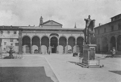 Florenz, Chiesa della SS Annunziata (s/w Foto) von Italian Photographer