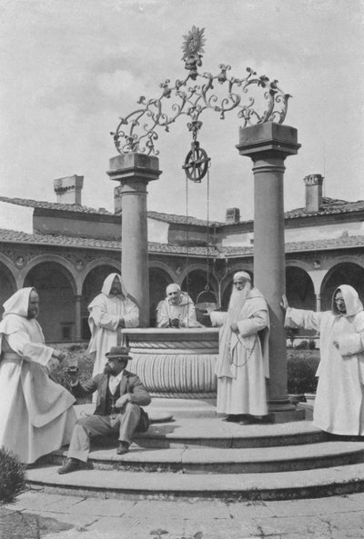Florenz, Umgebung, Certosa, Der Brunnen im großen Kreuzgang von Italian Photographer