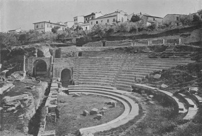 Florenz, Fiesole, Avanzi del Teatro Romano (s/w Foto) von Italian Photographer