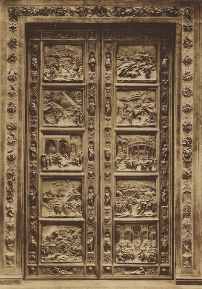 Florenz: Baptisterium, Das Hauptportal, Lorenzo Ghiberti von Italian Photographer