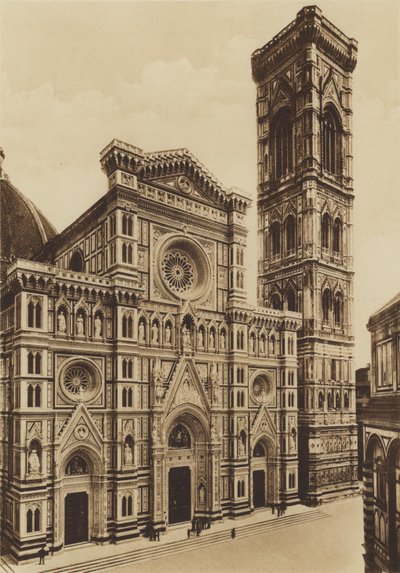 Florenz: Die Fassade der Kathedrale, Arch De Fabris und del Moro von Italian Photographer