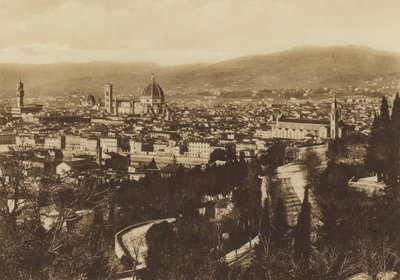 Florenz: Panorama von Florenz gesehen von S. Miniato al Monte von Italian Photographer