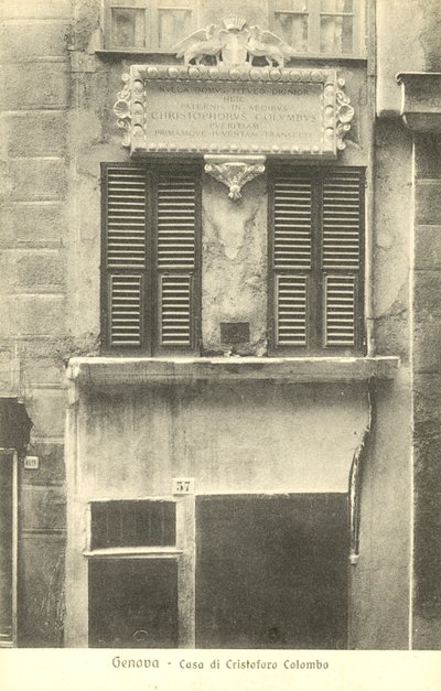 Genua, Italien, Haus von Christoph Kolumbus von Italian Photographer