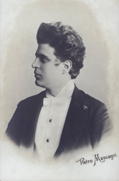 Pietro Mascagni, italienischer Komponist der Oper Cavalleria Rusticana von Italian Photographer