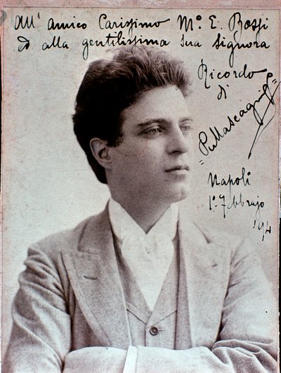 Porträt des italienischen Komponisten Pietro Mascagni (1863-1945) von Italian Photographer