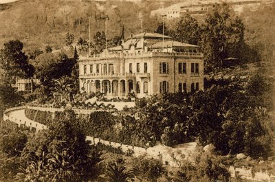 San Remo, Schloss Devachan, Sitz der Friedenskonferenz im April 1920 von Italian Photographer