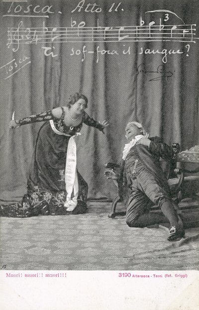 Szene aus Tosca (s/w Foto) von Italian Photographer