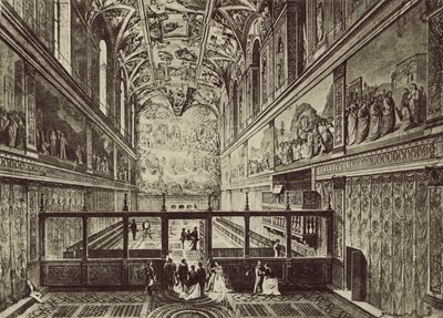 Sixtinische Kapelle, erbaut im XV. Jahrhundert von J. de Dolci von Italian Photographer