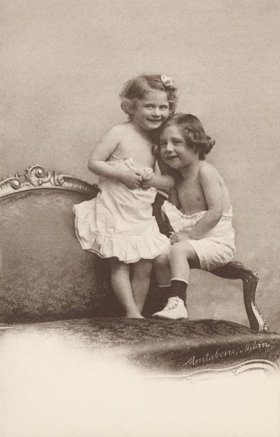 Zwei lachende Kinder von Italian Photographer