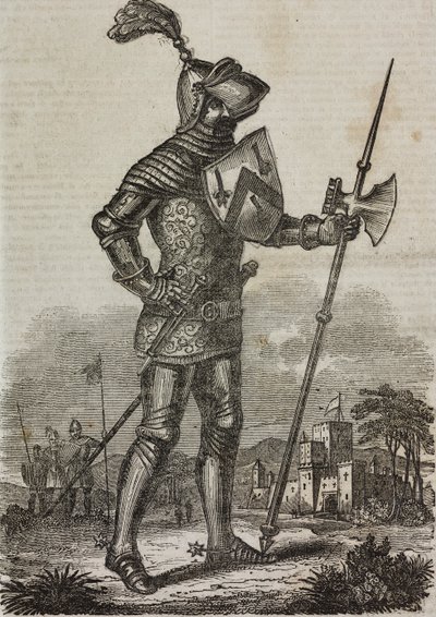Rüstung aus der Zeit von König Heinrich V. von England, Illustration aus 