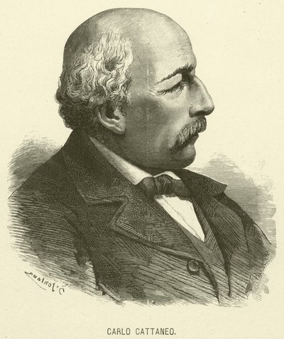 Carlo Cattaneo (Gravur) von Italian School