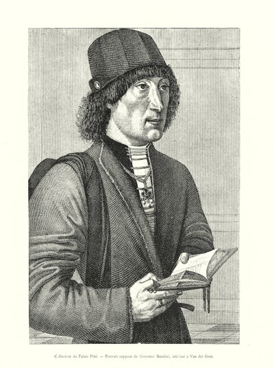 Sammlung des Pitti-Palastes, angebliches Porträt von Giovanni Bandini, zugeschrieben Van der Goes von Italian School