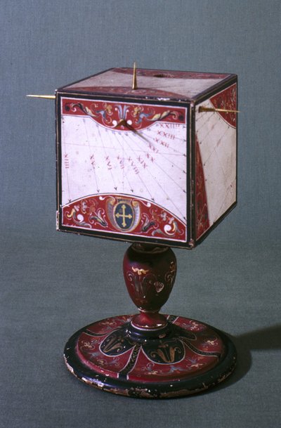 Kubische Sonnenuhr, zeigt die Zeit in alten italienischen, babylonischen und jüdischen Stundensystemen, Florentinisch, ca. 1560 von Italian School