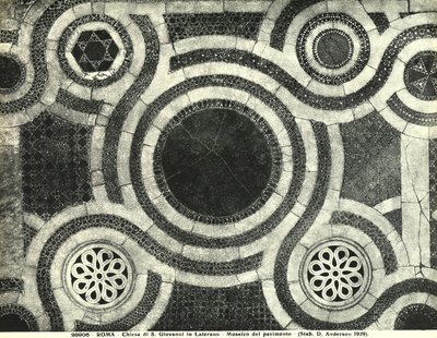 Detail des Cosmatesque-Bodens der Basilika San Giovanni in Laterano, Rom von Italian School