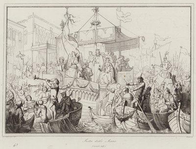Fest der Mariae, 13. Jahrhundert (Gravur) von Italian School