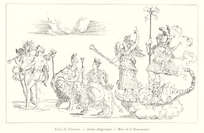 Feste von Florenz, allegorische Szene, Mars und der Ruhm von Italian School