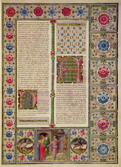 Fol.99r Eröffnung des Buches des Propheten Nahum, aus der Borso d