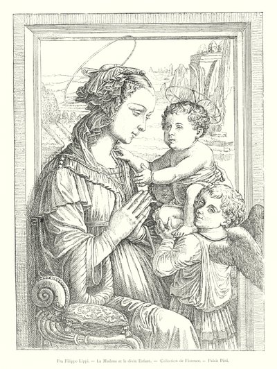 Fra Filippo Lippi, Die Madonna und das göttliche Kind, Sammlung von Florenz, Pitti-Palast von Italian School