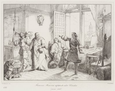 Francesco Morosini weigert sich, Candia zu übergeben von Italian School