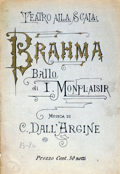 Frontispiz des Brahma-Balletts von Monplaisir und dell