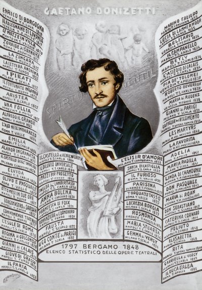 Gaetano Donizetti, italienischer Komponist (1797-1848) von Italian School