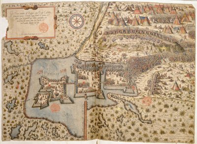Gesamtansicht der Schlacht von Szigetvar, 1566 von Italian School