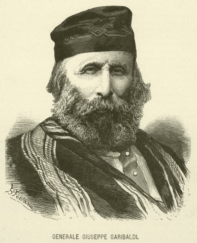 General Giuseppe Garibaldi (Gravur) von Italian School
